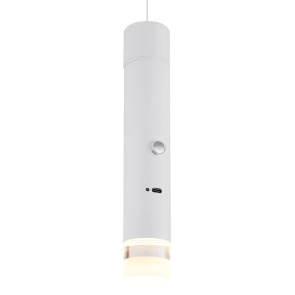 Globo - LED himmennettävä kosketusohjattu ladattava 2-in-1 valaisin LED/2W/230/5V valkoinen