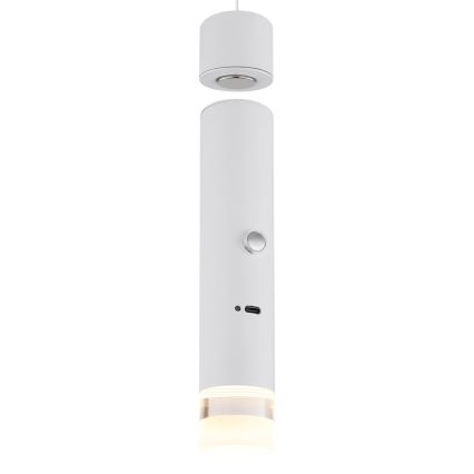 Globo - LED himmennettävä kosketusohjattu ladattava 2-in-1 valaisin LED/2W/230/5V valkoinen