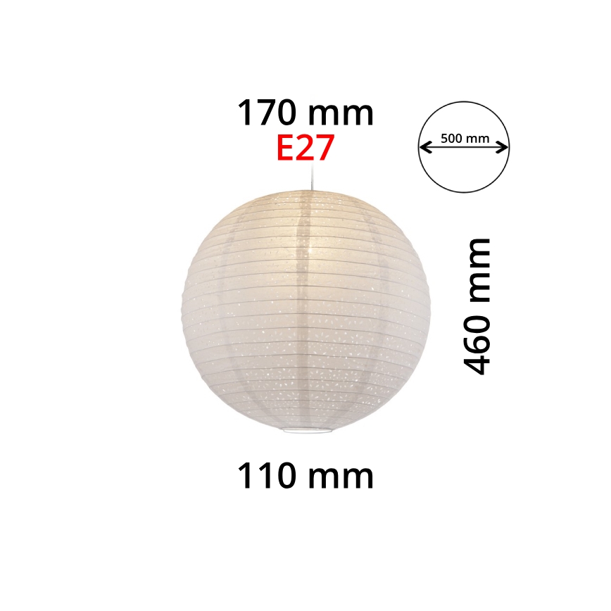 GLOBO 16911 - Varjostin VARYS-kattovalaisimeen E27, halkaisija 50 cm