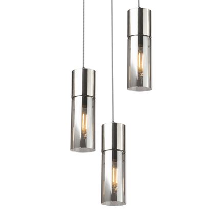 Globo - Kattokruunu johdossa 3xE27/25W/230V halkaisija 30 cm mattakromi