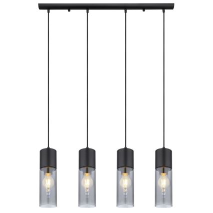 Globo - Kattokruunu johdossa 4xE27/25W/230V musta