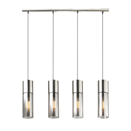 Globo - Kattokruunu johdossa 4xE27/25W/230V mattakromi