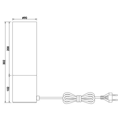 Globo - Kosketuspöytälamppu 1xE27/25W/230V halkaisija 9 cm mattakromi