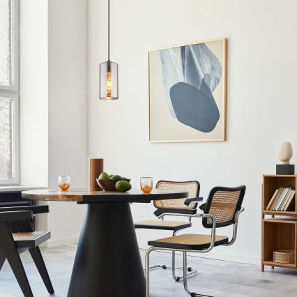 Globo - Kattokruunu johdossa 1xE27/25W/230V halkaisija 11 cm musta