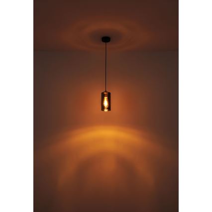 Globo - Kattokruunu johdossa 1xE27/25W/230V halkaisija 11 cm musta