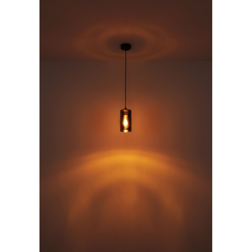 Globo - Kattokruunu johdossa 1xE27/25W/230V halkaisija 11 cm musta