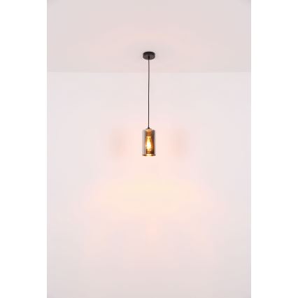 Globo - Kattokruunu johdossa 1xE27/25W/230V halkaisija 11 cm musta