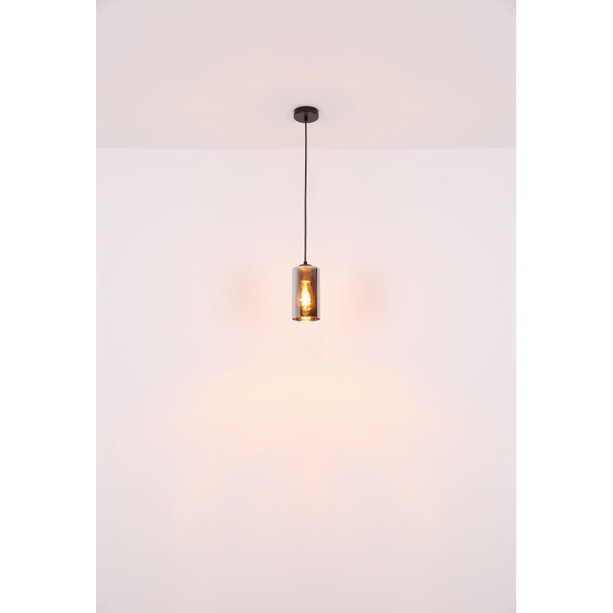 Globo - Kattokruunu johdossa 1xE27/25W/230V halkaisija 11 cm musta