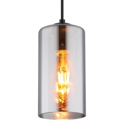 Globo - Kattokruunu johdossa 1xE27/25W/230V halkaisija 11 cm musta