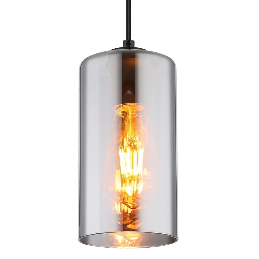 Globo - Kattokruunu johdossa 1xE27/25W/230V halkaisija 11 cm musta