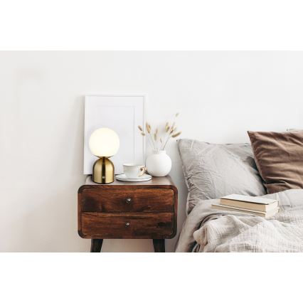 Globo - LED himmennettävä kosketuspöytävalaisin LED/2,5W/3,7V 2700K/4000K/6500K 1800 mAh USB messinki