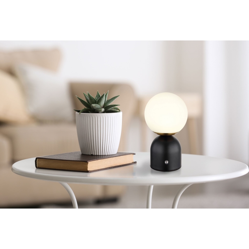 Globo - LED himmennettävä kosketuspöytävalaisin LED/2,5W/3,7V 2700/4000/6500K 1800 mAh USB musta