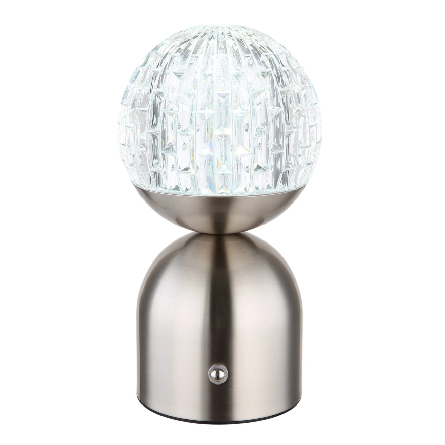 Globo - Himmennettävä LED-kosketuspöytävalaisin LED/2,5W/3,7V 2700/4000/6500K 1800 mAh USB mattakromi