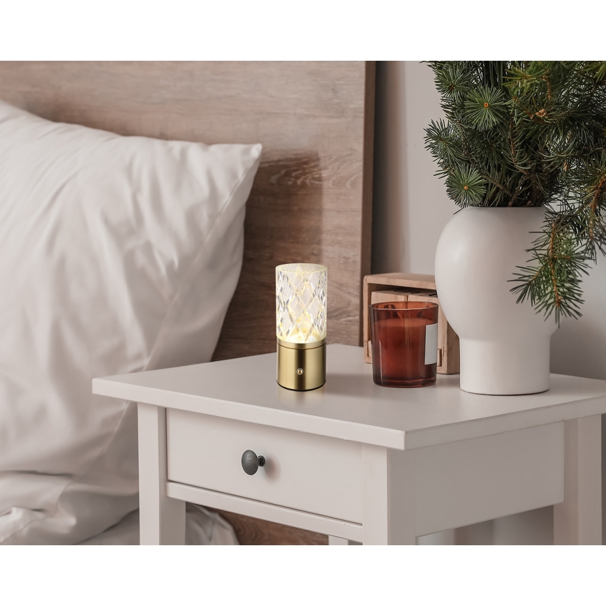 Globo - Himmennettävä LED-kosketuspöytävalaisin LED/2,5W/3,7V 2700K/4000K/6500K 1800 mAh USB kulta