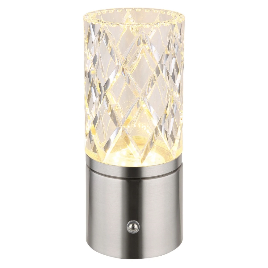 Globo - LED himmennettävä kosketuspöytävalaisin LED/2,5W/3,7V 2700K/4000K/6500K 1800 mAh USB mattakromi