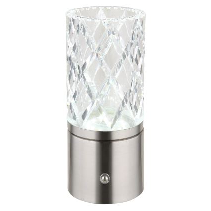 Globo - LED himmennettävä kosketuspöytävalaisin LED/2,5W/3,7V 2700K/4000K/6500K 1800 mAh USB mattakromi