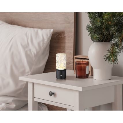 Globo - LED himmennettävä kosketuspöytävalaisin LED/2,5W/3,7V 2700K/4000K/6500K 1800 mAh USB musta