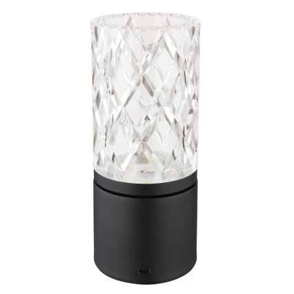 Globo - LED himmennettävä kosketuspöytävalaisin LED/2,5W/3,7V 2700K/4000K/6500K 1800 mAh USB musta