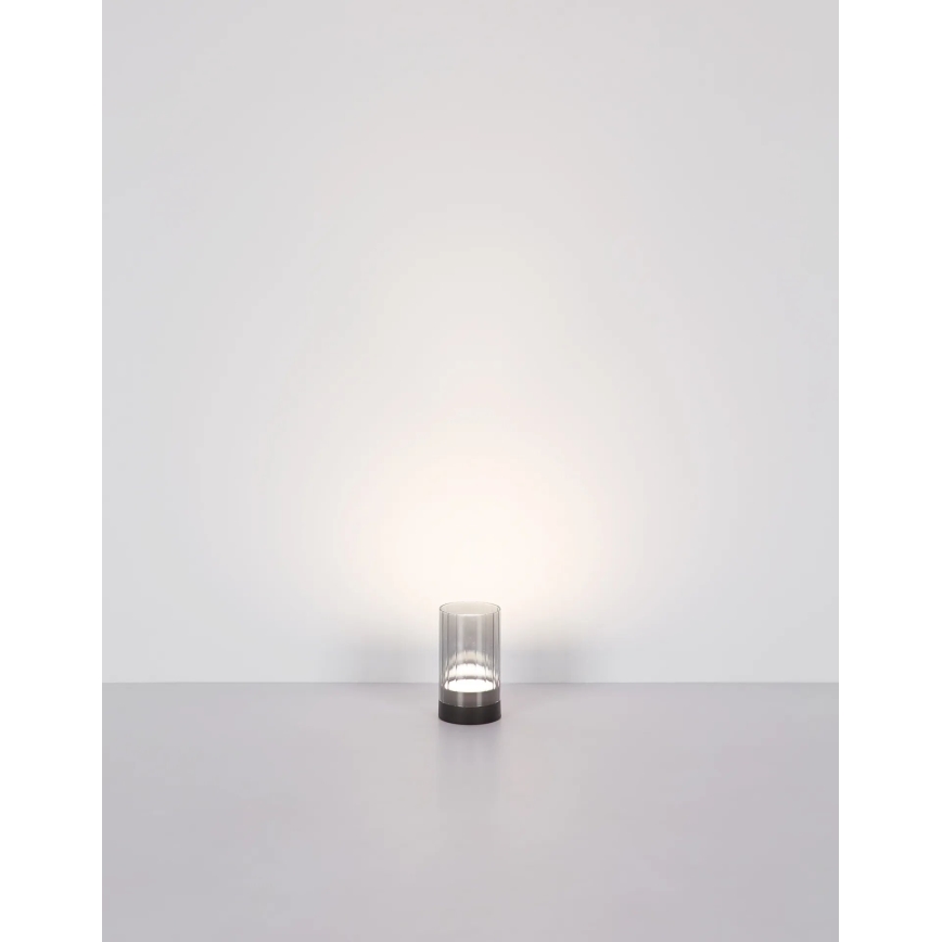 Globo - LED Ulkotila himmennettävä ladattava kosketus pöytävalaisin LED/2W/3,7V 2700/4000/6500K 1200mAh IP44 harmaa