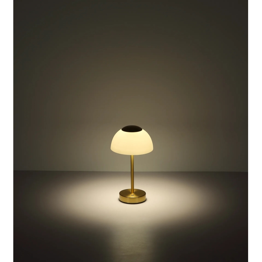 Globo - himmennettävä ladattava LED-pöytälamppu LED/2,5W/5V 1800 mAh 2700K/4000K/6500K messinki