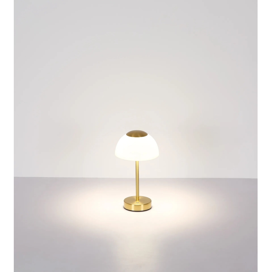 Globo - himmennettävä ladattava LED-pöytälamppu LED/2,5W/5V 1800 mAh 2700K/4000K/6500K messinki