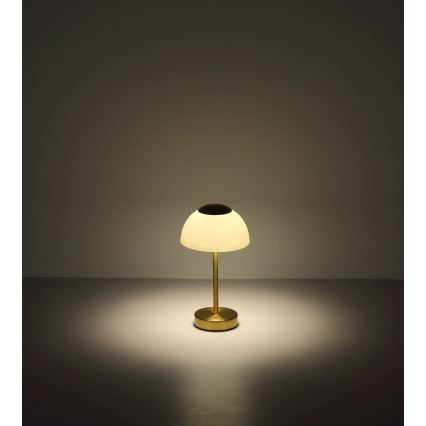 Globo - LED Himmennettävä ja ladattava pöytälamppu LED/2,5W/5V 1800mAh 2700K/4000K/6500K messinki