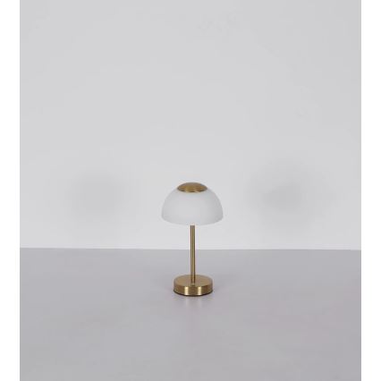 Globo - LED Himmennettävä ja ladattava pöytälamppu LED/2,5W/5V 1800mAh 2700K/4000K/6500K messinki