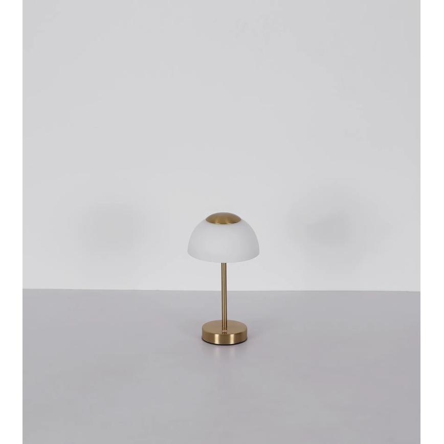 Globo - LED Himmennettävä ja ladattava pöytälamppu LED/2,5W/5V 1800mAh 2700K/4000K/6500K messinki