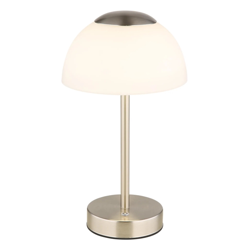 Globo - LED Himmennettävä ja ladattava pöytälamppu LED/2,5W/5V 1800mAh 2700K/4000K/6500K mattakromi