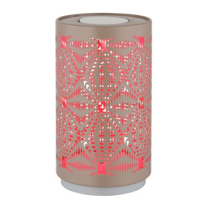 Globo - LED RGB kosketuksella ladattava pöytävalaisin LED/1W/5V 500 mAh ruskea