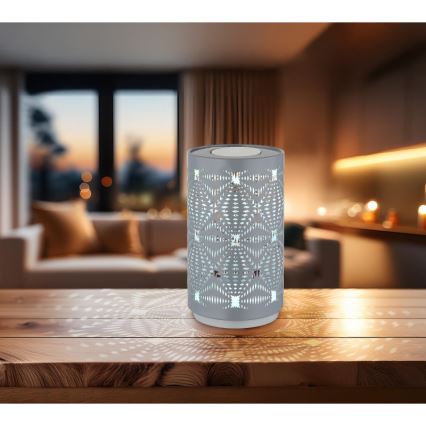 Globo - LED RGB kosketuksella ladattava pöytävalaisin LED/1W/5V 500 mAh harmaa