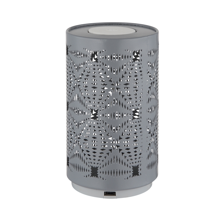 Globo - LED RGB kosketuksella ladattava pöytävalaisin LED/1W/5V 500 mAh harmaa