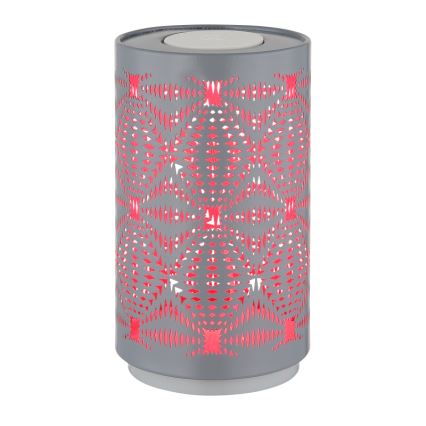 Globo - LED RGB kosketuksella ladattava pöytävalaisin LED/1W/5V 500 mAh harmaa