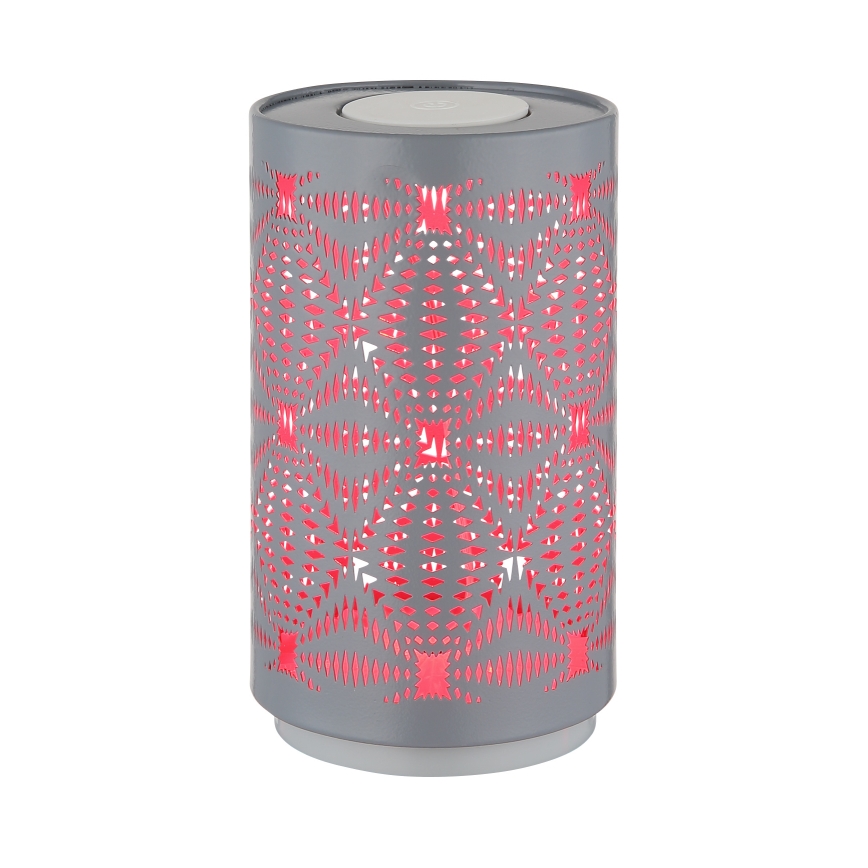 Globo - LED RGB kosketuksella ladattava pöytävalaisin LED/1W/5V 500 mAh harmaa