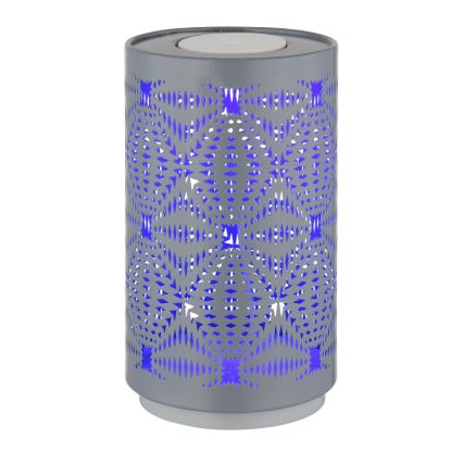 Globo - LED RGB kosketuksella ladattava pöytävalaisin LED/1W/5V 500 mAh harmaa