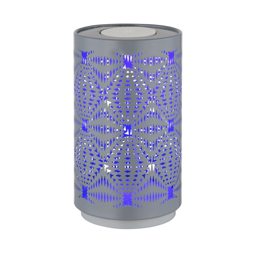Globo - LED RGB kosketuksella ladattava pöytävalaisin LED/1W/5V 500 mAh harmaa