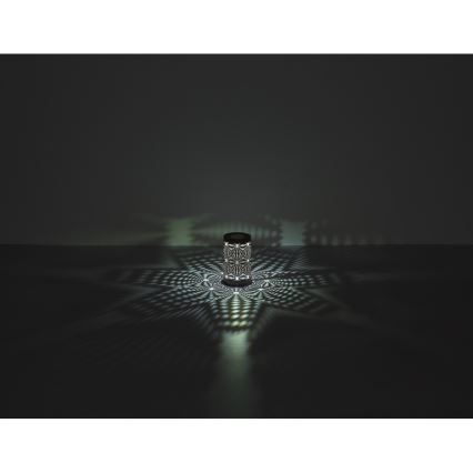 Globo - LED RGB kosketuksella ladattava pöytävalaisin LED/1W/5V 500 mAh harmaa