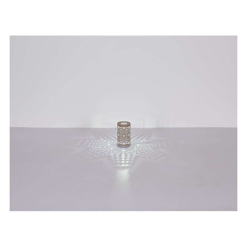 Globo - LED RGB kosketuksella ladattava pöytävalaisin LED/1W/5V 500 mAh harmaa