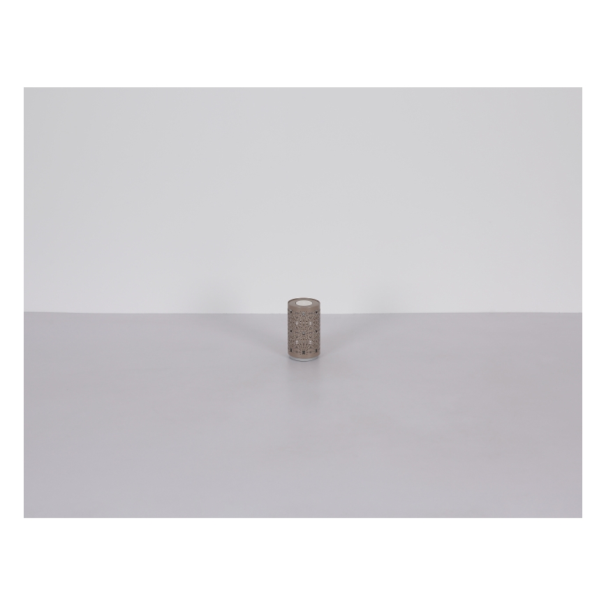 Globo - LED RGB kosketuksella ladattava pöytävalaisin LED/1W/5V 500 mAh harmaa