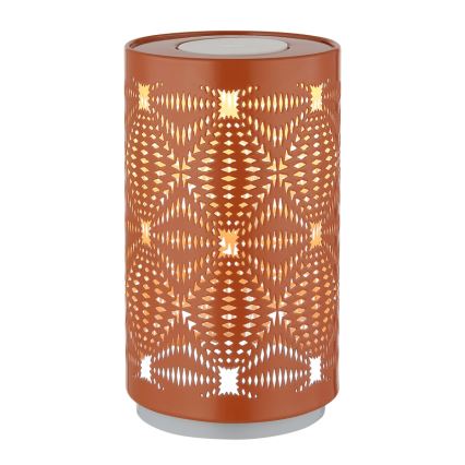 Globo - LED RGB kosketuksella ladattava pöytävalaisin LED/1W/5V 500 mAh kuparinvärinen