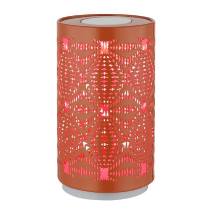 Globo - LED RGB kosketuksella ladattava pöytävalaisin LED/1W/5V 500 mAh kuparinvärinen