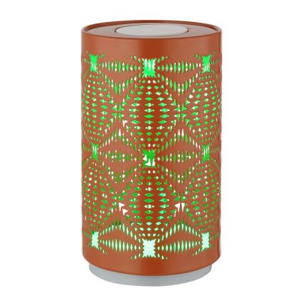 Globo - LED RGB kosketuksella ladattava pöytävalaisin LED/1W/5V 500 mAh kuparinvärinen