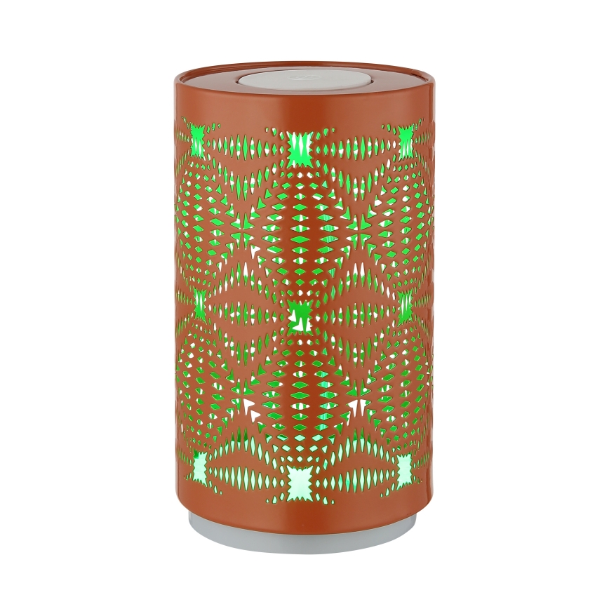 Globo - LED RGB kosketuksella ladattava pöytävalaisin LED/1W/5V 500 mAh kuparinvärinen