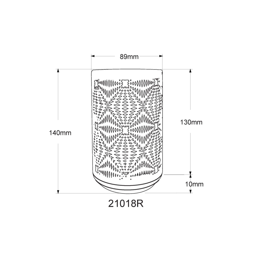 Globo - LED RGB kosketuksella ladattava pöytävalaisin LED/1W/5V 500 mAh kuparinvärinen