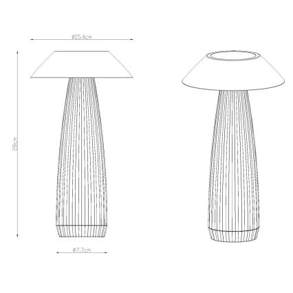 Globo - LED Himmennettävä ladattava kosketuspöytävalaisin LED/1W/3,7V 3000K 1200mAh musta