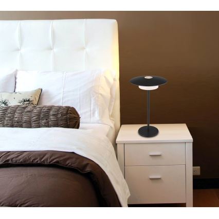 Globo - LED-ulkovalaisin ladattavalla kosketuspöytävalolla LED/3W/3,7V 1800/2700/3000K IP44 1800 mAh musta