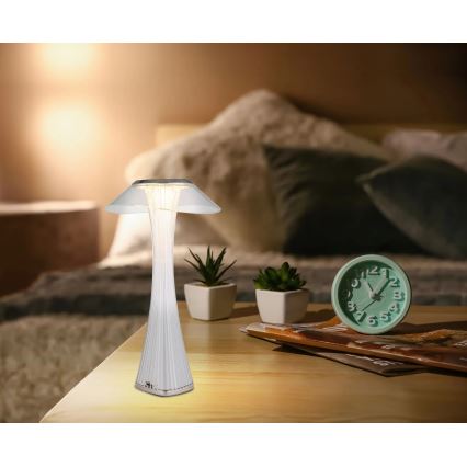 Globo - LED Himmennettävä ja ladattava pöytälamppu LED/2,5W/3,7V 1200mAh 2700K/4500K/6500K valkoinen