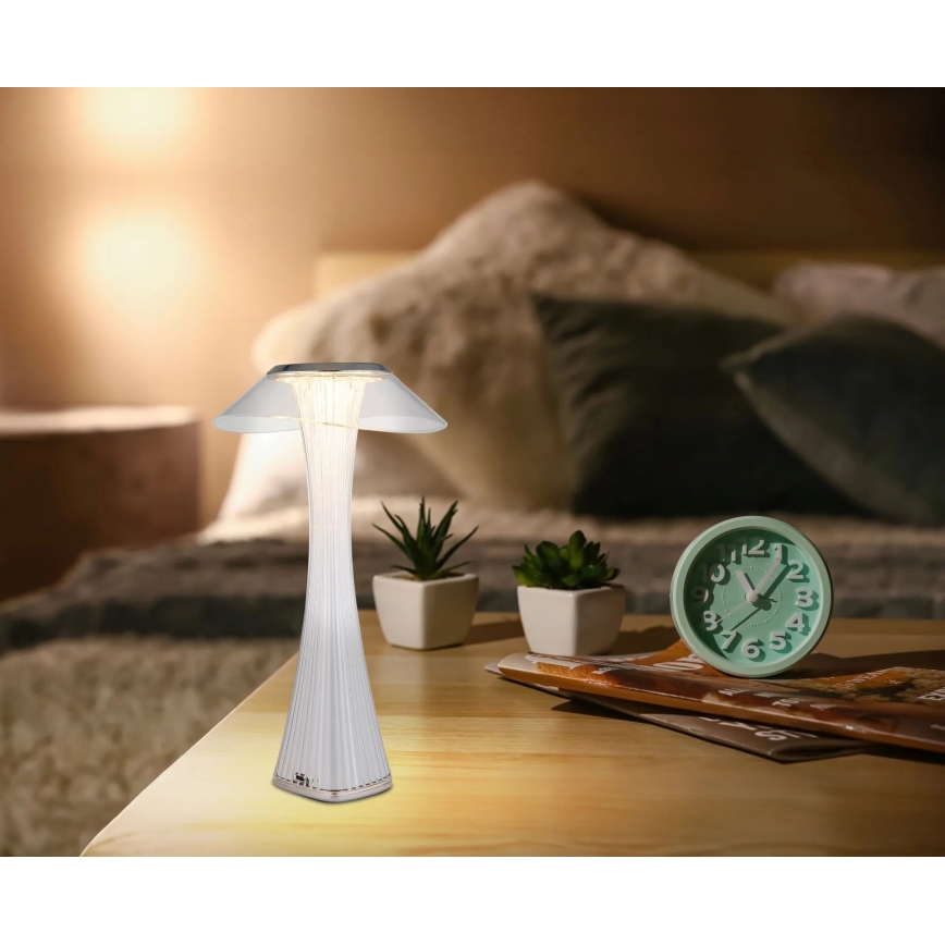 Globo - LED Himmennettävä ja ladattava pöytälamppu LED/2,5W/3,7V 1200mAh 2700K/4500K/6500K valkoinen