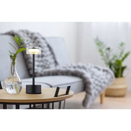 Globo - LED Himmennettävä ladattava kosketuspöytävalaisin LED/2,5W/3,7V 2700/4000/6500K 1800mAh musta