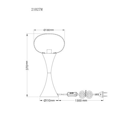 Globo - Kultainen pöytälamppu 1xE14/25W/230V